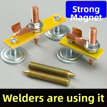 Spēcīga magnētiskā zemējuma skava metināšanas iekārtām – jaudīga magnētiskā fiksējošā galva, ārkārtīgi izturīga
