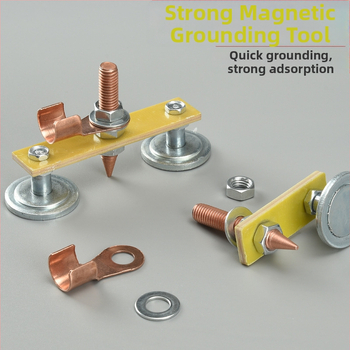 Spēcīga magnētiskā zemējuma skava metināšanas iekārtām – jaudīga magnētiskā fiksējošā galva, ārkārtīgi izturīga