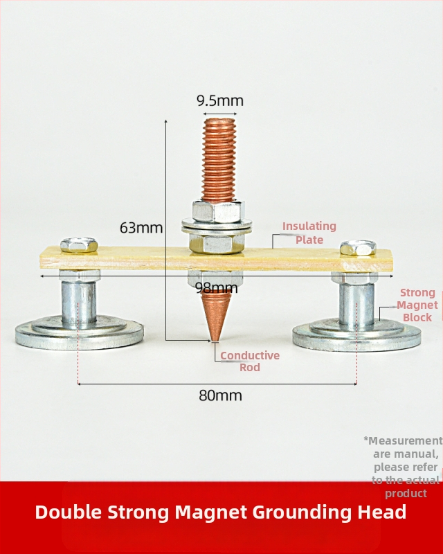 Spēcīga magnētiskā zemējuma skava metināšanas iekārtām – jaudīga magnētiskā fiksējošā galva, ārkārtīgi izturīga