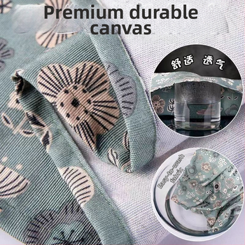 Ποδιά με μακριά μανίκια – καμβάς, ανθεκτικό στις λεκέδες, ιαπωνικό στυλ, φλοράλ μοτίβο