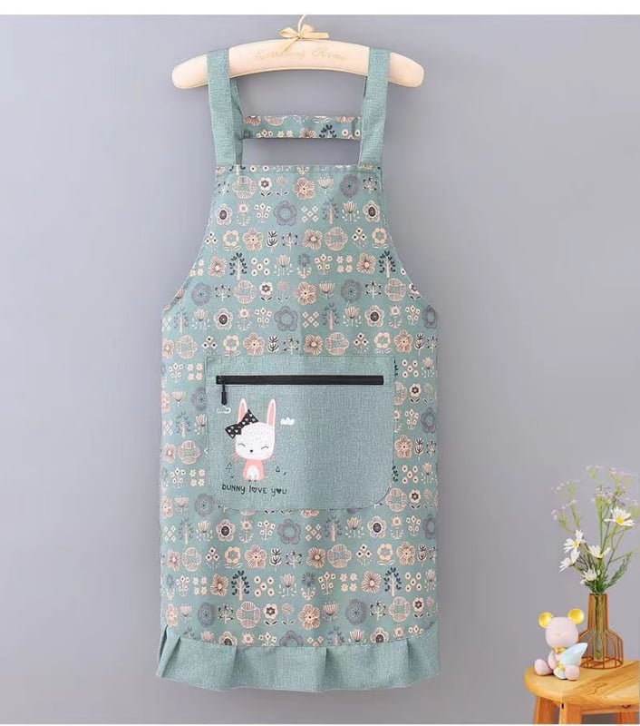 Ποδιά με μακριά μανίκια – καμβάς, ανθεκτικό στις λεκέδες, ιαπωνικό στυλ, φλοράλ μοτίβο