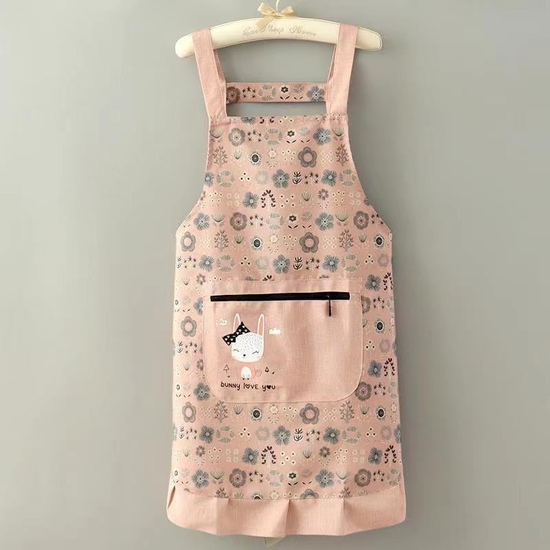 Ποδιά με μακριά μανίκια – καμβάς, ανθεκτικό στις λεκέδες, ιαπωνικό στυλ, φλοράλ μοτίβο