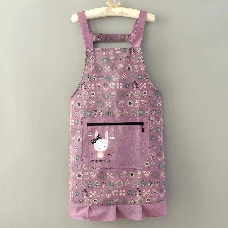 Ποδιά με μακριά μανίκια – καμβάς, ανθεκτικό στις λεκέδες, ιαπωνικό στυλ, φλοράλ μοτίβο