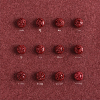 Гривна от циннабър за деца, ръчно плетена, животински зодии, етно стил