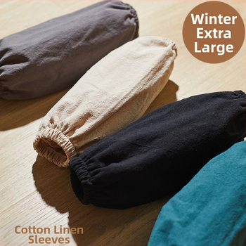 Προστατευτική ποδιά με μανίκια από βαμβάκι και λινό – κατά των λεκέδων, απλός σχεδιασμός για εργασία