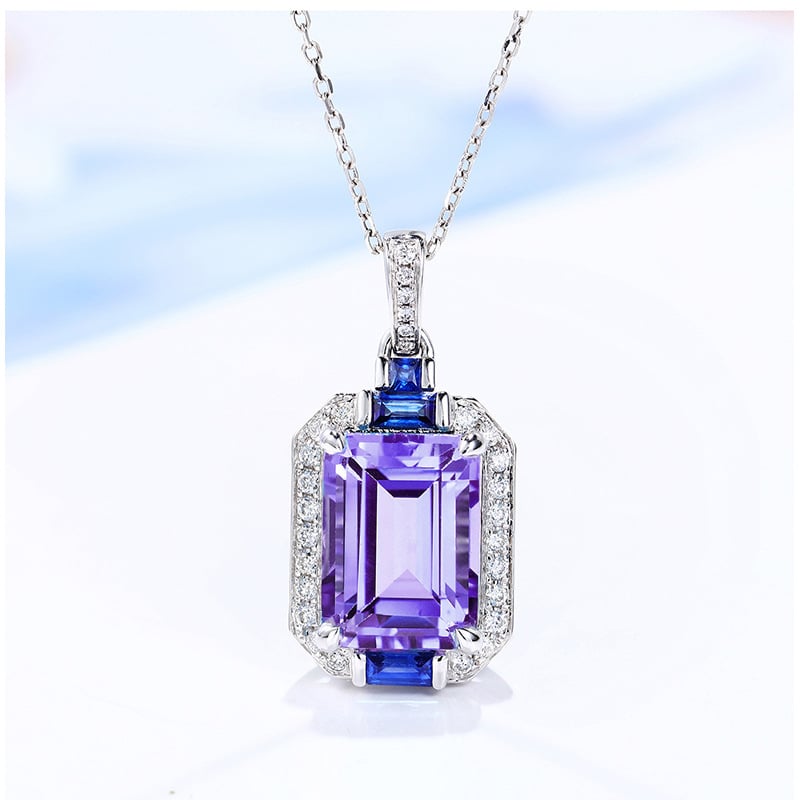 Réz nyaklánc és karkötő készlet, elektroplattolt felülettel, virágos mintázat, kevert kövek (mesterséges topáz és akvamarin)