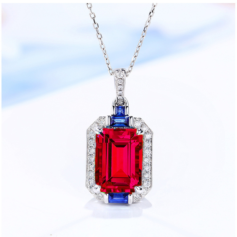 Réz nyaklánc és karkötő készlet, elektroplattolt felülettel, virágos mintázat, kevert kövek (mesterséges topáz és akvamarin)