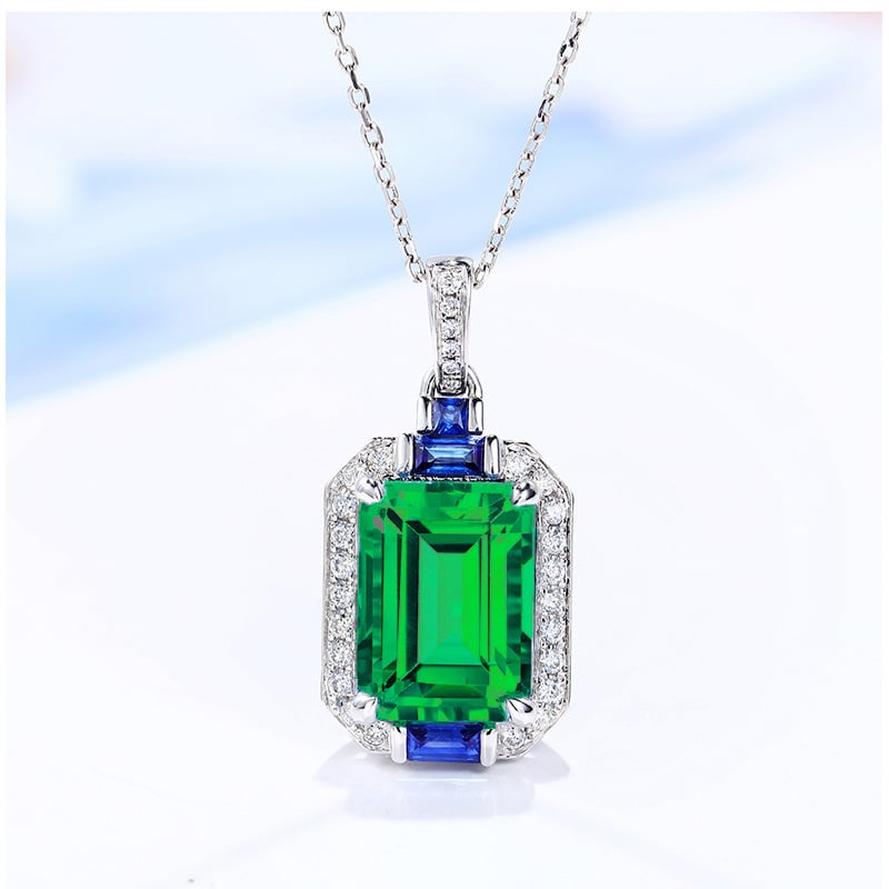 Réz nyaklánc és karkötő készlet, elektroplattolt felülettel, virágos mintázat, kevert kövek (mesterséges topáz és akvamarin)