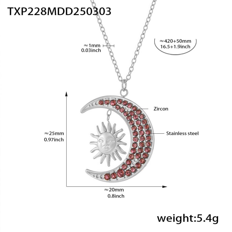 Cirkón gyűrű és nyaklánc készlet titánacécből, elektroplatírozás 18K aranyozás