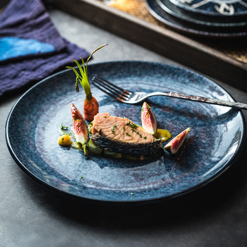 Keramičke kružne tanjure – jednostavan stil, kružni oblik, za posluživanje deserta i torti