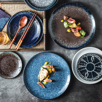 Keramičke kružne tanjure – jednostavan stil, kružni oblik, za posluživanje deserta i torti