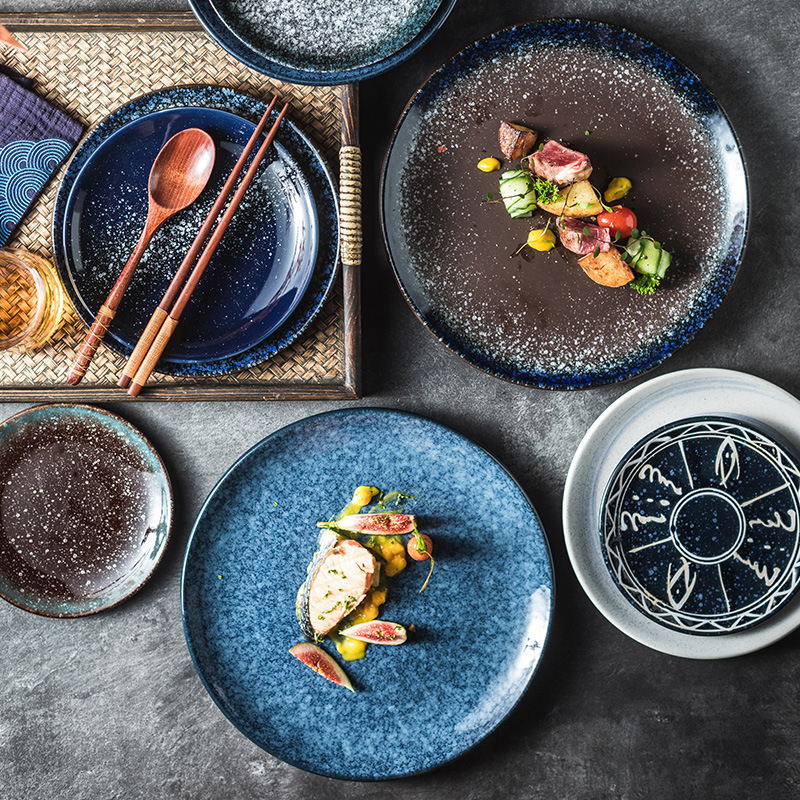 Keramičke kružne tanjure – jednostavan stil, kružni oblik, za posluživanje deserta i torti