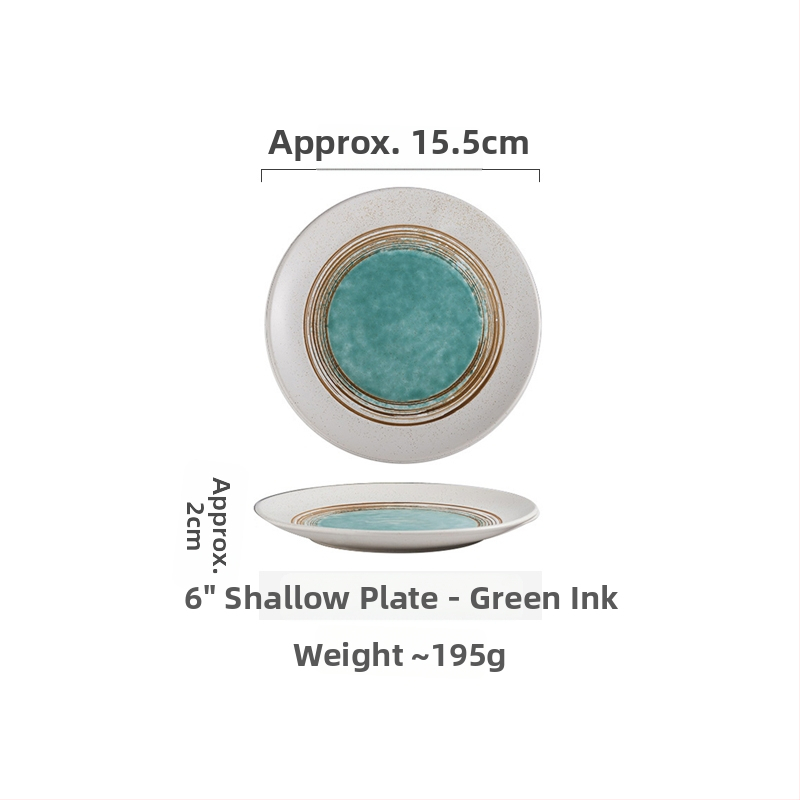 Keramičke kružne tanjure – jednostavan stil, kružni oblik, za posluživanje deserta i torti