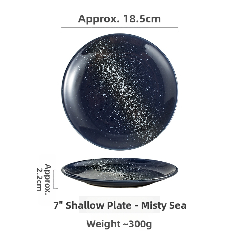 Keramičke kružne tanjure – jednostavan stil, kružni oblik, za posluživanje deserta i torti