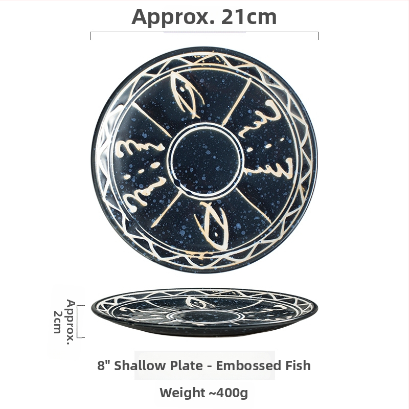 Keramičke kružne tanjure – jednostavan stil, kružni oblik, za posluživanje deserta i torti