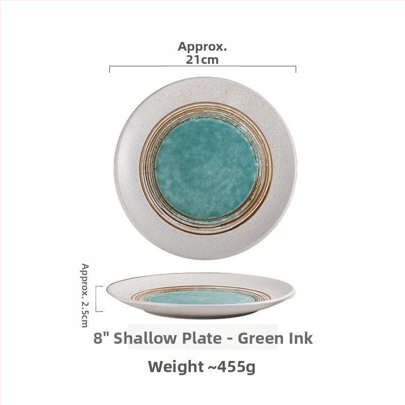 Keramičke kružne tanjure – jednostavan stil, kružni oblik, za posluživanje deserta i torti