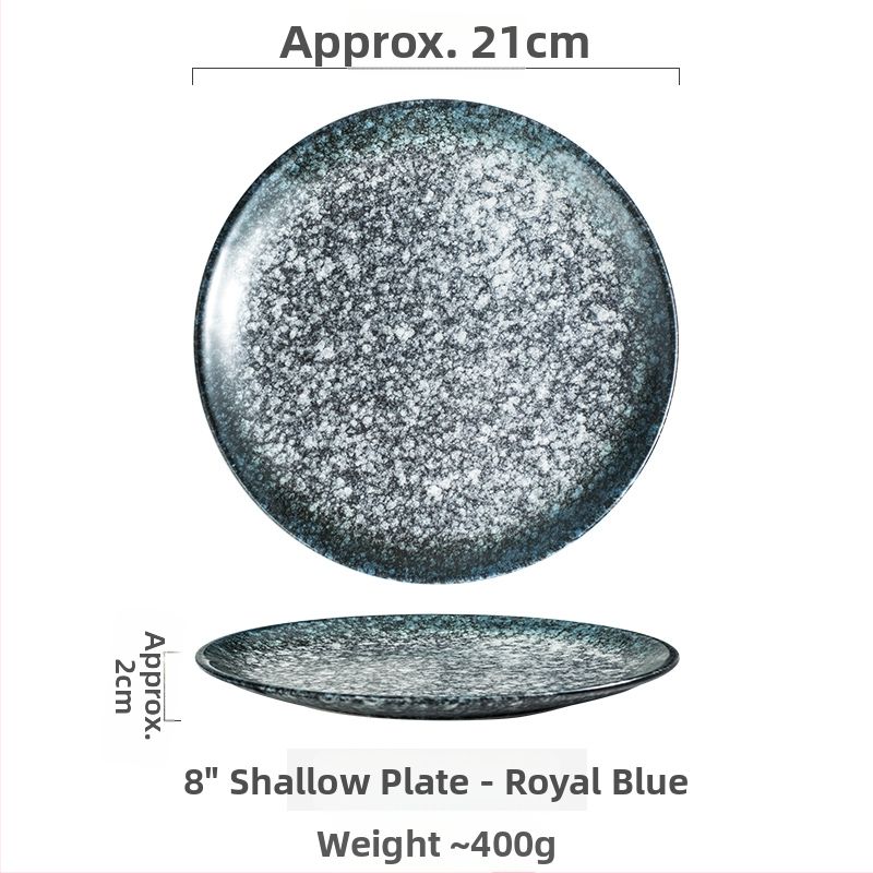 Keramičke kružne tanjure – jednostavan stil, kružni oblik, za posluživanje deserta i torti