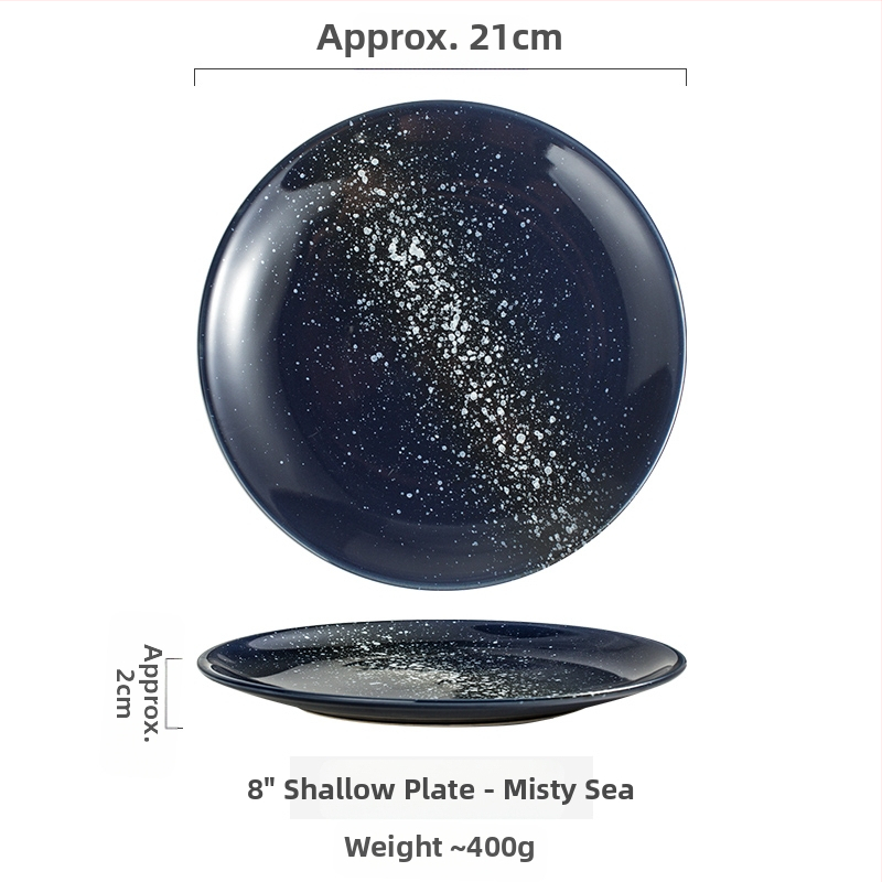 Keramičke kružne tanjure – jednostavan stil, kružni oblik, za posluživanje deserta i torti