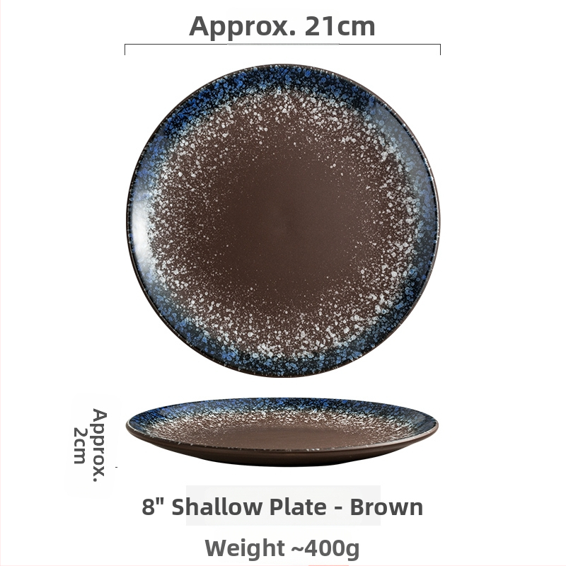 Keramičke kružne tanjure – jednostavan stil, kružni oblik, za posluživanje deserta i torti