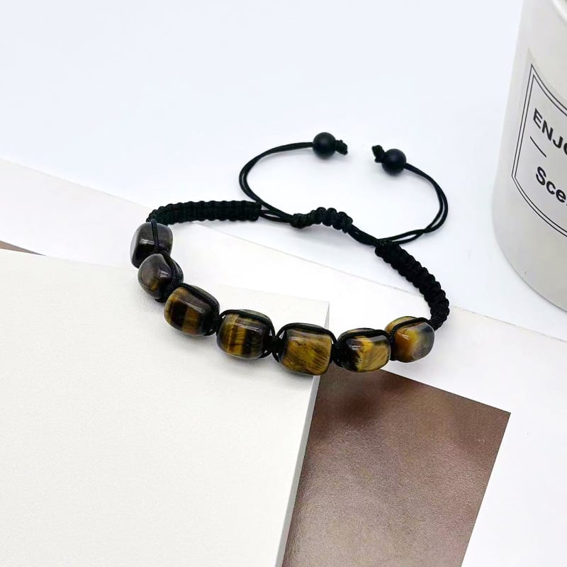 Yima Унисекс гривна от кристал, ръчна изработка, геометричен стил (Лято 2024)