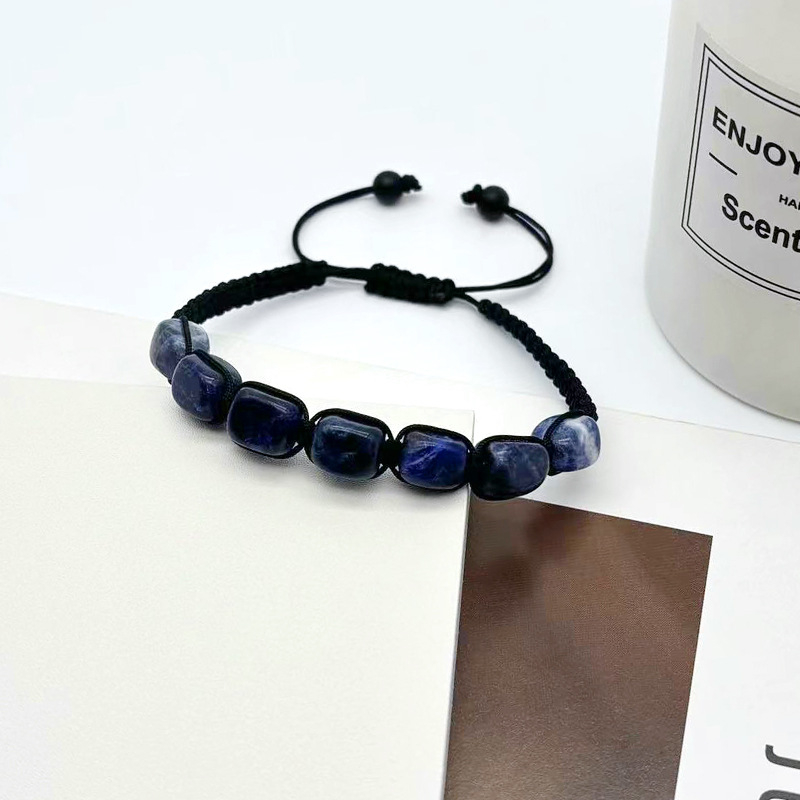 Yima Унисекс гривна от кристал, ръчна изработка, геометричен стил (Лято 2024)