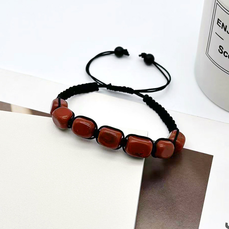 Yima Унисекс гривна от кристал, ръчна изработка, геометричен стил (Лято 2024)