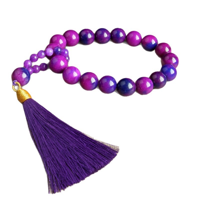 Sugilite ja jade käevõru, DIY kohandamine, ümmargune ripats, looduslik teostus, kaasaegne minimalistlik stiil