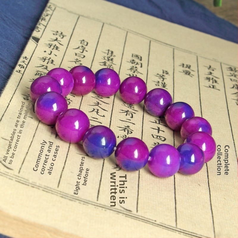 Sugilite ja jade käevõru, DIY kohandamine, ümmargune ripats, looduslik teostus, kaasaegne minimalistlik stiil