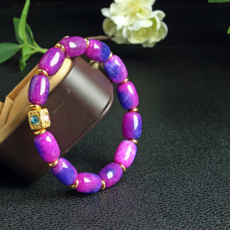 Sugilite ja jade käevõru, DIY kohandamine, ümmargune ripats, looduslik teostus, kaasaegne minimalistlik stiil