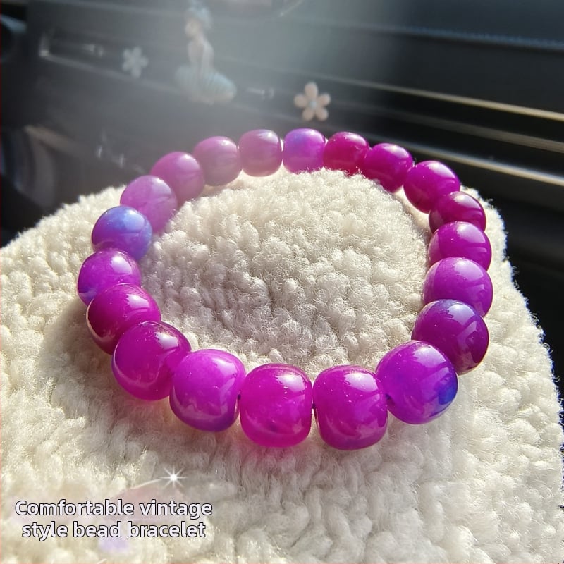 Sugilite ja jade käevõru, DIY kohandamine, ümmargune ripats, looduslik teostus, kaasaegne minimalistlik stiil