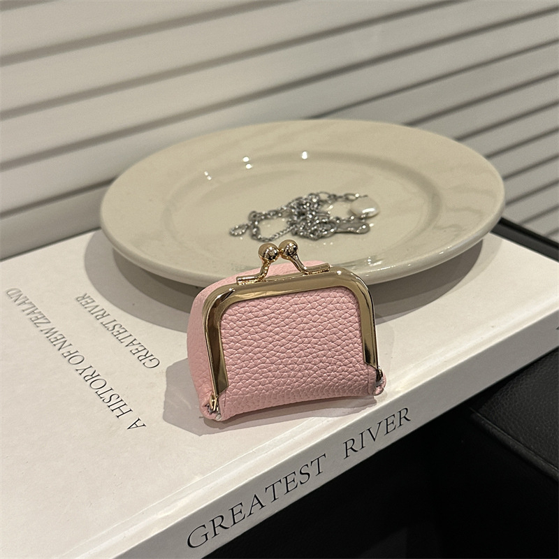 PU ādas kompakta juvelierizstrādājumu soma — svaigs un salds stils, horizontāla kvadrāta forma, sprādzes aizdare, poliestera oderde