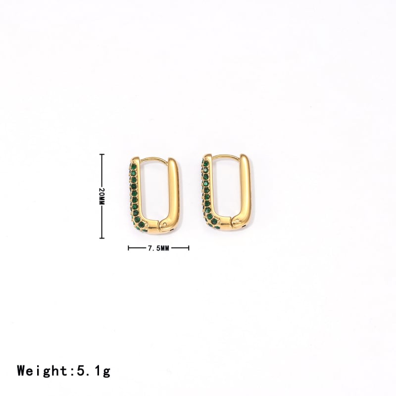 Kõrvarõngad — U-kujuline disain; titánterasest; elektroplaadimine; lihtne stiil