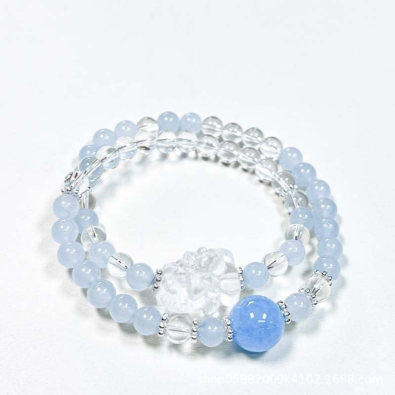 Crystal Wing kézműves kristály karkötő nőknek – minimalist dizájn, friss és édes stílus; anyag: kristály; kidolgozás: kézzel készített; forma: egyéb