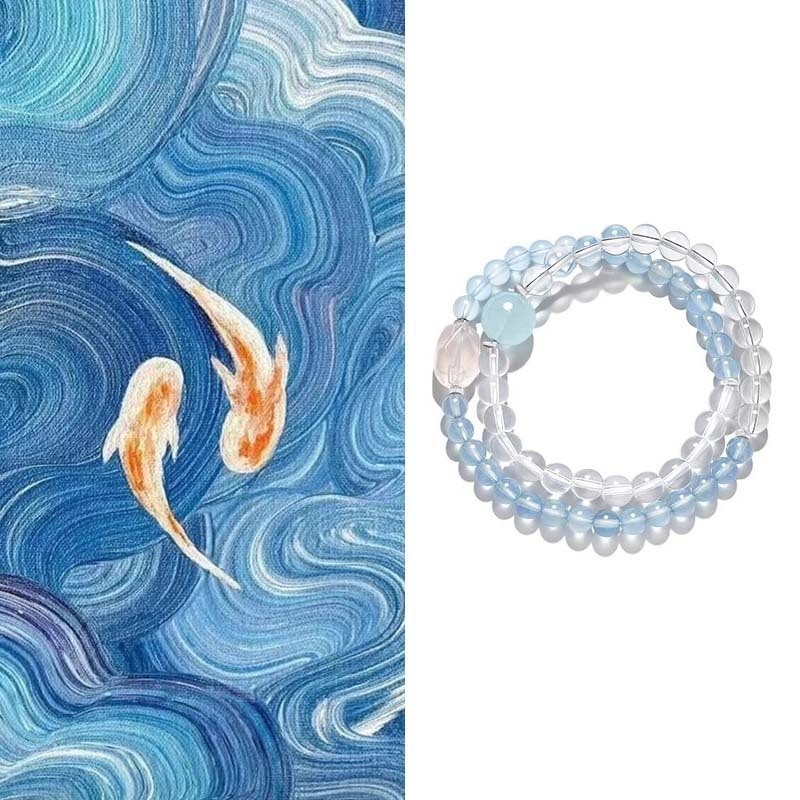 Crystal Wing kézműves kristály karkötő nőknek – minimalist dizájn, friss és édes stílus; anyag: kristály; kidolgozás: kézzel készített; forma: egyéb