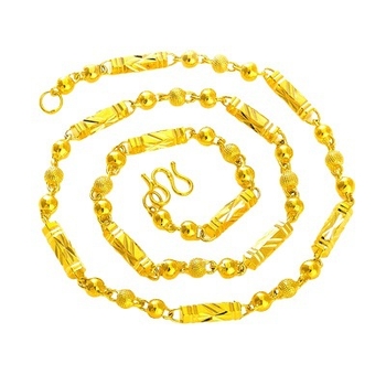 Ogrlica od legure s kugličnim lancem, ručno izrađena, etnički stil, unisex