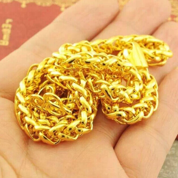 Ogrlica od legure s kugličnim lancem, ručno izrađena, etnički stil, unisex