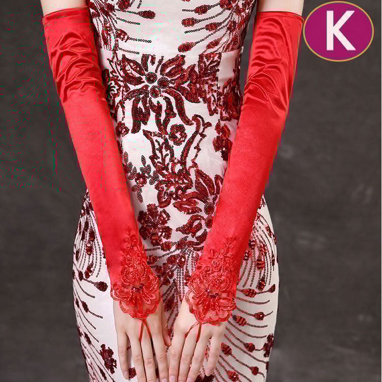 Kāzu cimdi no mežģīnēm, garie un plānie, mežģīņu materiāls (Zīmols: Unique; Noliktavā; Vasaras 2021)