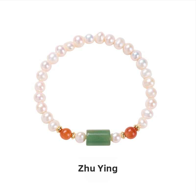 Гривна с естествени пресноводни перли, ръчна изработка, китайски стил, геометричен дизайн, за жени.