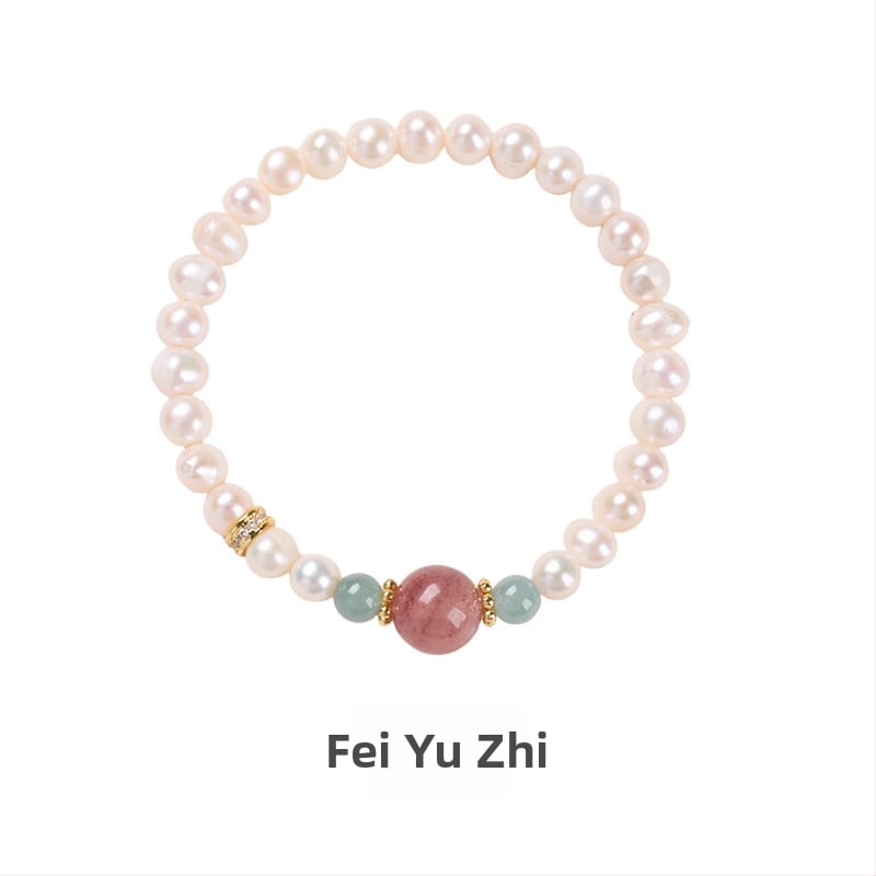 Гривна с естествени пресноводни перли, ръчна изработка, китайски стил, геометричен дизайн, за жени.