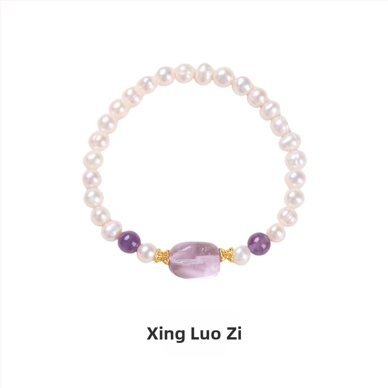 Гривна с естествени пресноводни перли, ръчна изработка, китайски стил, геометричен дизайн, за жени.