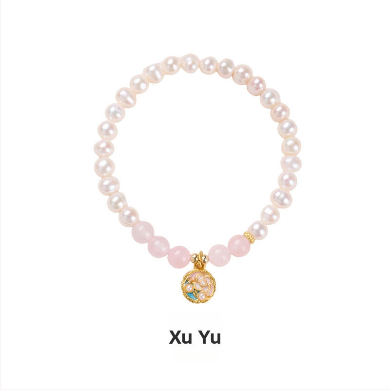 Гривна с естествени пресноводни перли, ръчна изработка, китайски стил, геометричен дизайн, за жени.