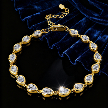 Гривна Blueone, геометричен дизайн, медна основа с циркони вградени, електроплакиране, Зимна колекция 2025