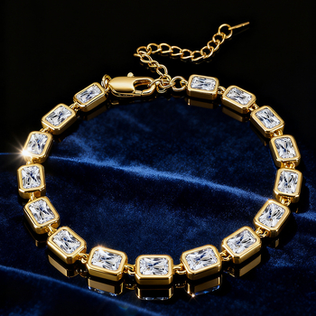 Гривна Blueone, геометричен дизайн, медна основа с циркони вградени, електроплакиране, Зимна колекция 2025