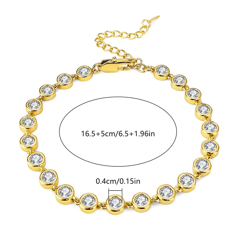 Гривна Blueone, геометричен дизайн, медна основа с циркони вградени, електроплакиране, Зимна колекция 2025