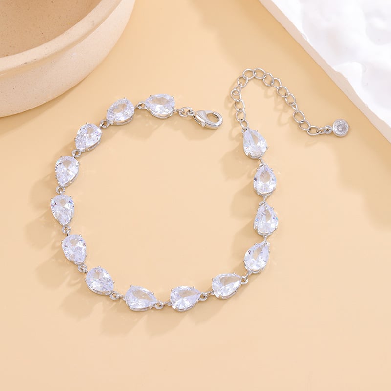 Унисекс гривна с циркон, ромбовидна форма, електроплатена, INS стил