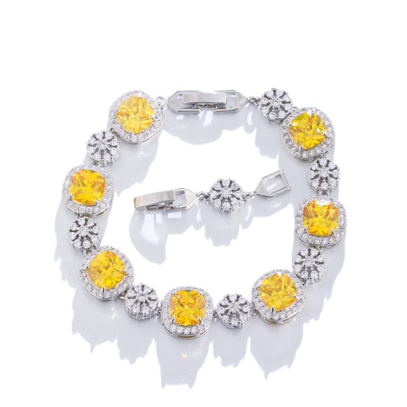 Гривна от месинг с електроплатиране — марка Win, модел S0246, дамска, сладък стил, геометричен дизайн.