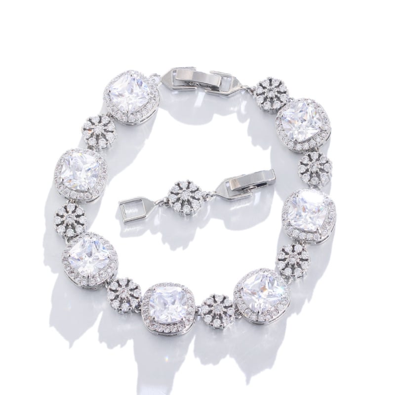 Гривна от месинг с електроплатиране — марка Win, модел S0246, дамска, сладък стил, геометричен дизайн.