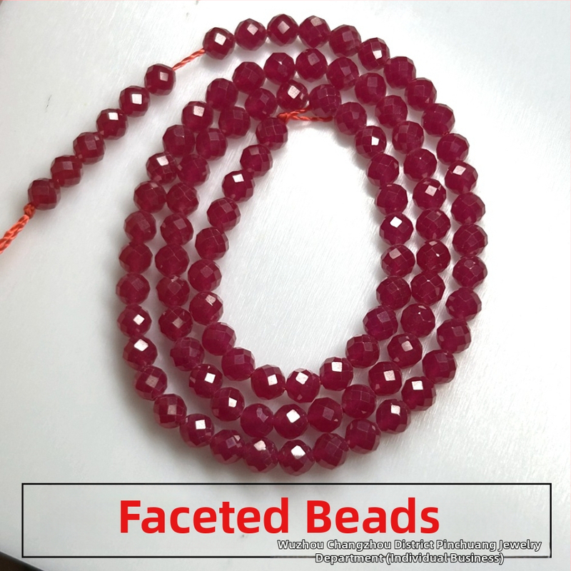 Рубинови корундови мъниста – различни форми, рязани и полирани, свободни скъпоценни камъни