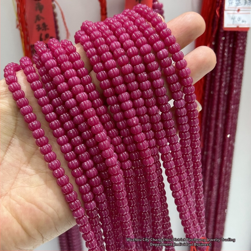 Рубинови корундови мъниста – различни форми, рязани и полирани, свободни скъпоценни камъни