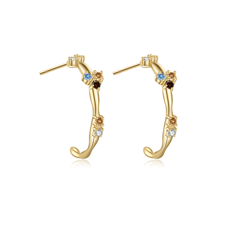 Ékszerszett: nyaklánc és karkötő, 925-ös ezüst, 18k aranyozás, Andy Wen márka, női divat